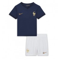 Camiseta Francia Primera Equipación Replica Mundial 2022 para niños mangas cortas (+ Pantalones cortos)